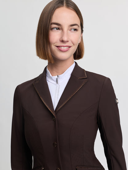 LeMieux Brilliance Diana Ladies Show Jacket Espresso - Elegant Equestrian Competition Wear