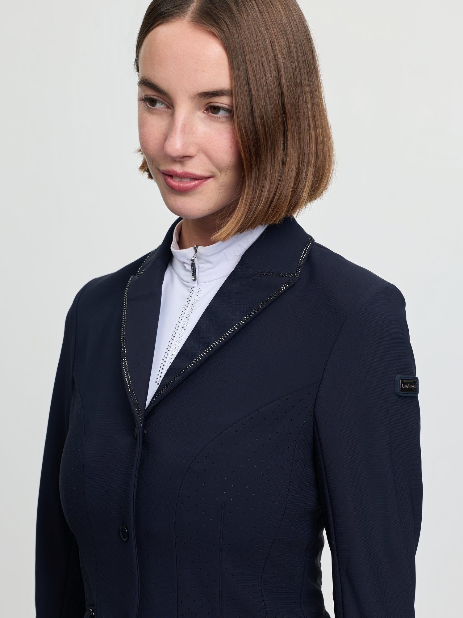 LeMieux Brilliance Diana Ladies Show Jacket Navy with rhinestone details