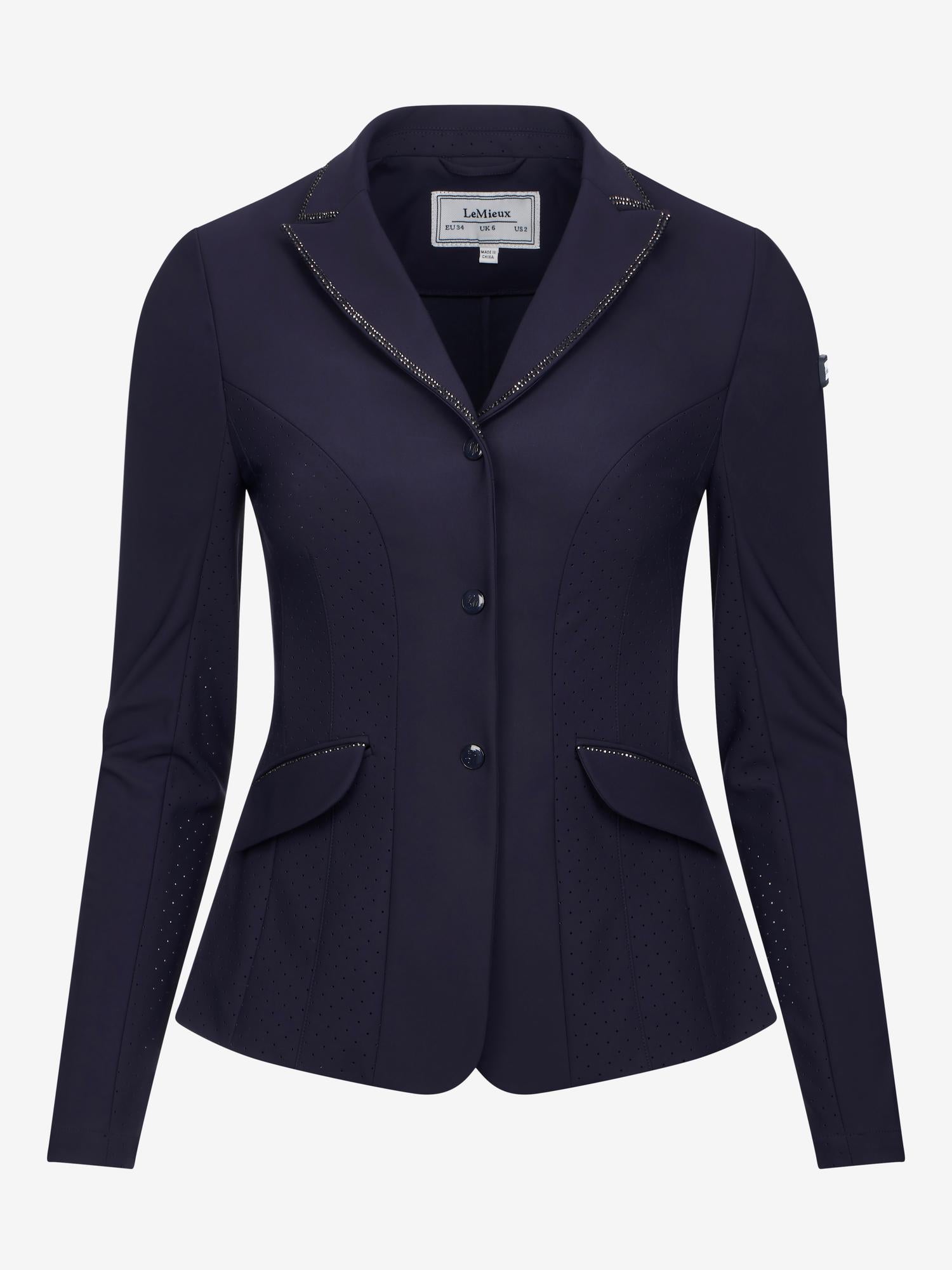 LeMieux Brilliance Diana Navy Ladies Show Jacket with Rhinestones | Equestrian Apparel