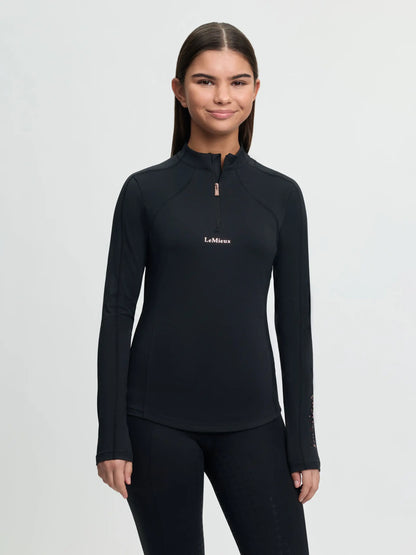 LeMieux Young Rider Sparkle Base Layer Black - Equestrian Apparel