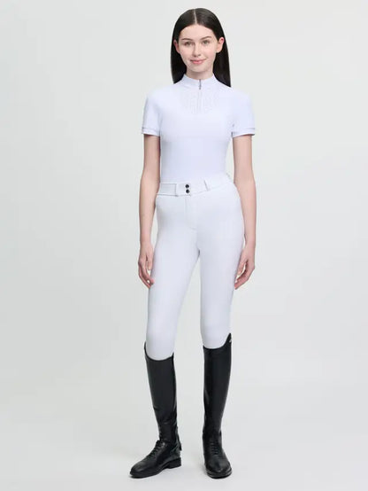 LeMieux Young Rider White Short Sleeve Show Shirt with Rhinestones | Equestrian Apparel