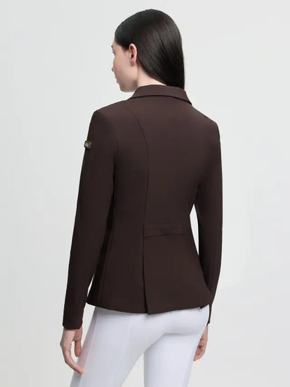 LeMieux Brilliance Junior Pro Show Jacket in Espresso with rhinestone accents - equestrian apparel