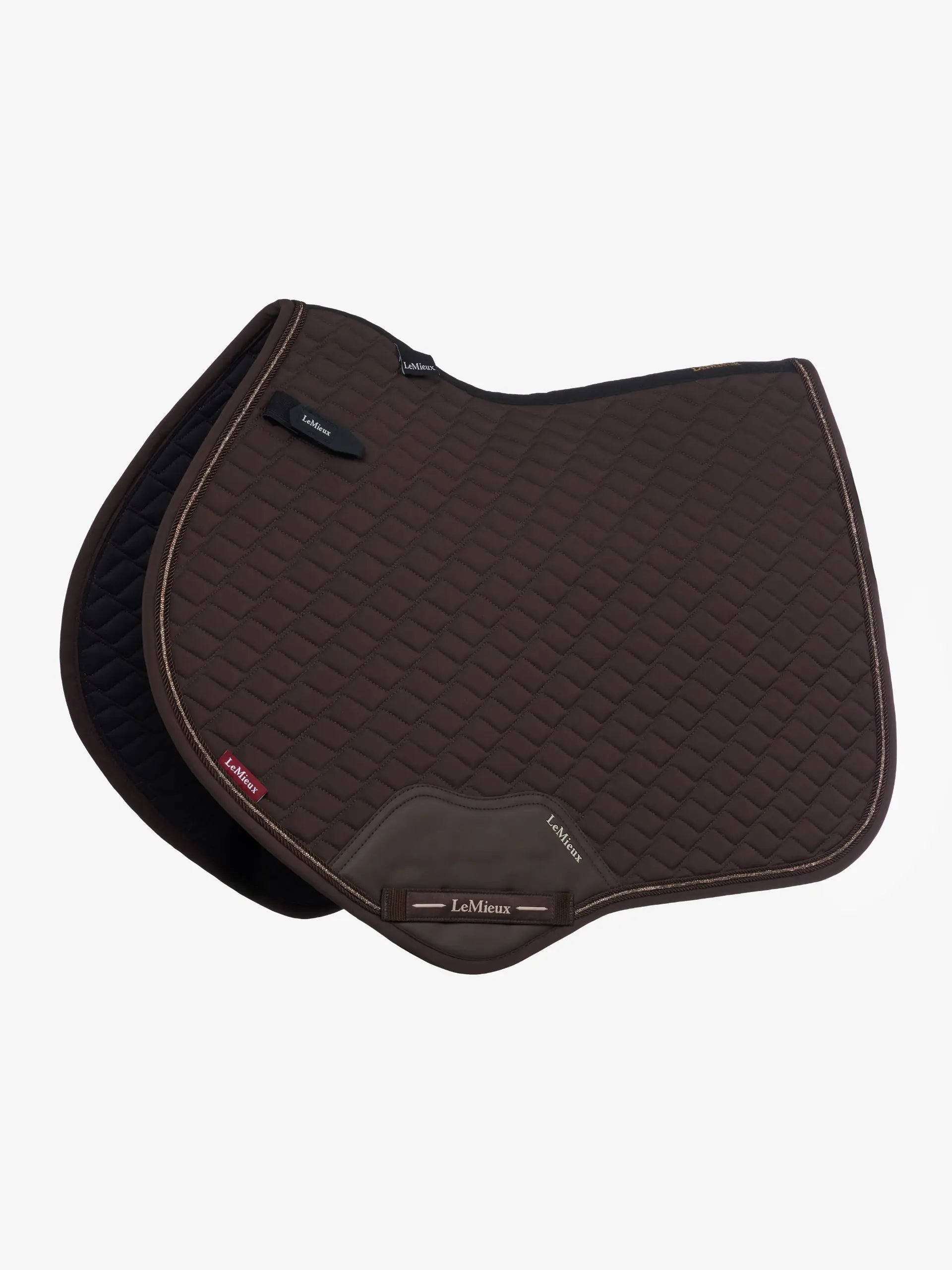 LeMieux Brilliance Close Contact Square Saddle Pad Espresso - Equestrian Show Jumping Horse Tack