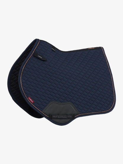 LeMieux Brilliance Close Contact Square Saddle Pad Navy with sparkle detail