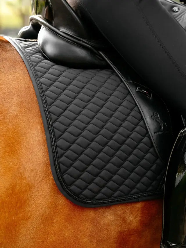 LeMieux Brilliance Dressage Square Saddle Pad in Black - Equestrian Competition Gear