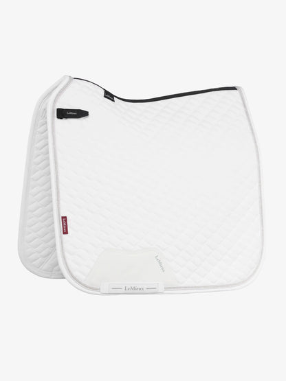 LeMieux Brilliance Dressage Square Saddle Pad White - Sparkle & Cooling Technology
