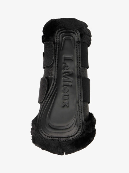 LeMieux Brilliance Fleece Edged Brushing Boot Black - Horse Leg Protection