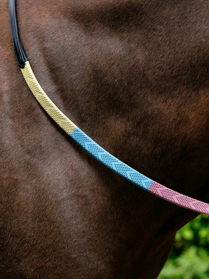 LeMieux Versa Grip Reins Spring Pastels for horse riding with excellent grip.