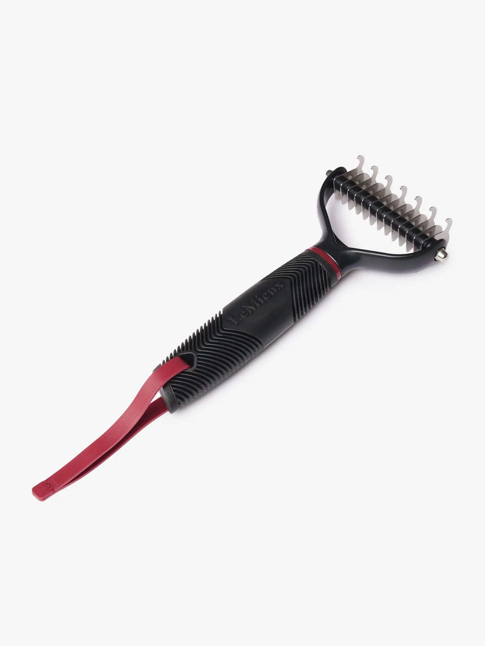 LeMieux Tail Thinning Rake Black - Ergonomic equine grooming tool for neat tails