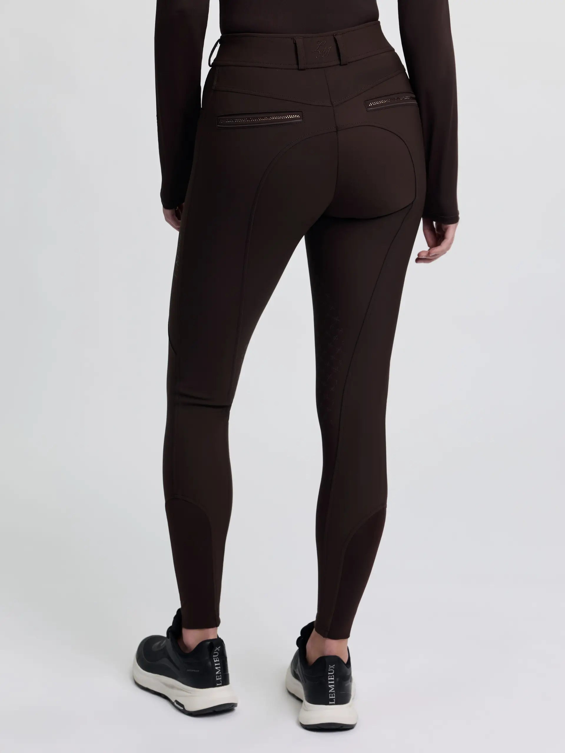LeMieux Brilliance Knee Grip Breeches Espresso - Women's Equestrian Riding Trousers