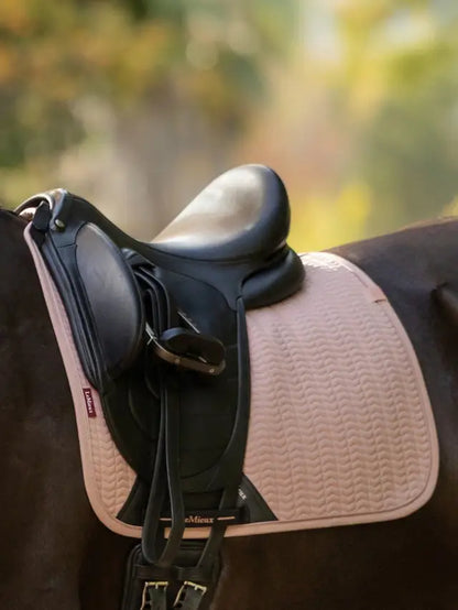 LeMieux Essence Dressage Square Saddle Pad in Wild Rose color for horses