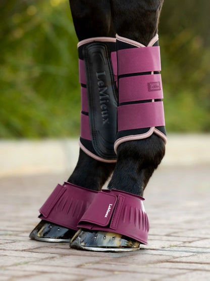 LeMieux Rubber Bell Boots Blackberry