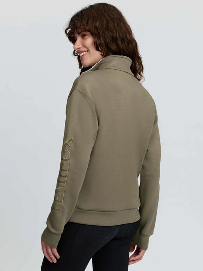 Lemieux Scarlet Quarter Zip Sweatshirt Willow Green - Women's Equestrian Sportswear