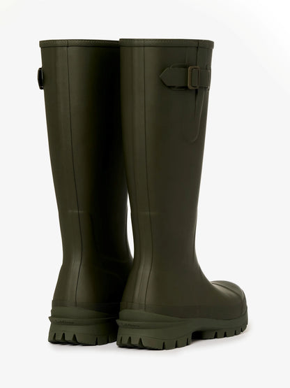 LeMieux Men's Bramshaw Welly in Olive - Durable waterproof boots with high traction outsole.
