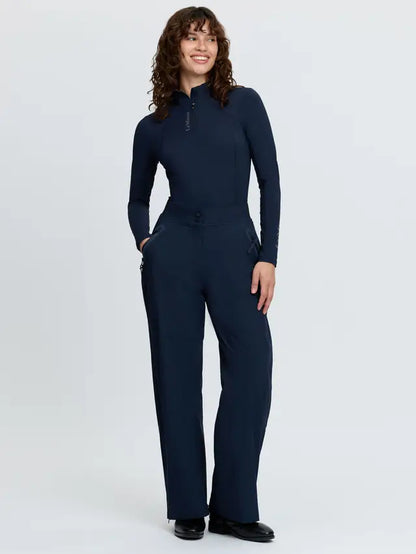 LeMieux Stormwear Navy Waterproof Trousers for women, ideal for equestrian activities and winter weather.