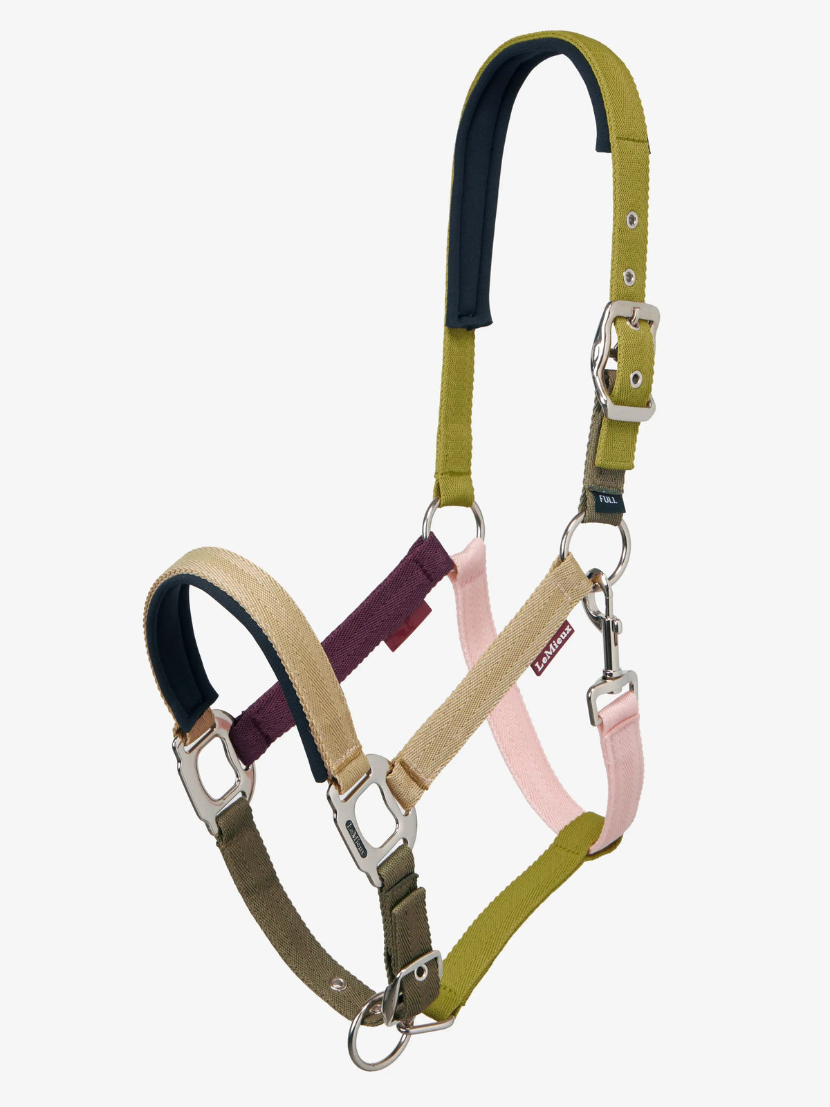 LeMieux multicolored horse headcollar with herringbone webbing