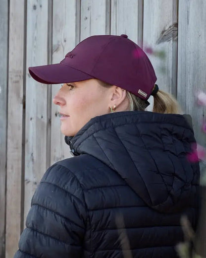 LeMieux Sealskinz Waterproof Foldable Peak Cap Burgundy | Equiflair