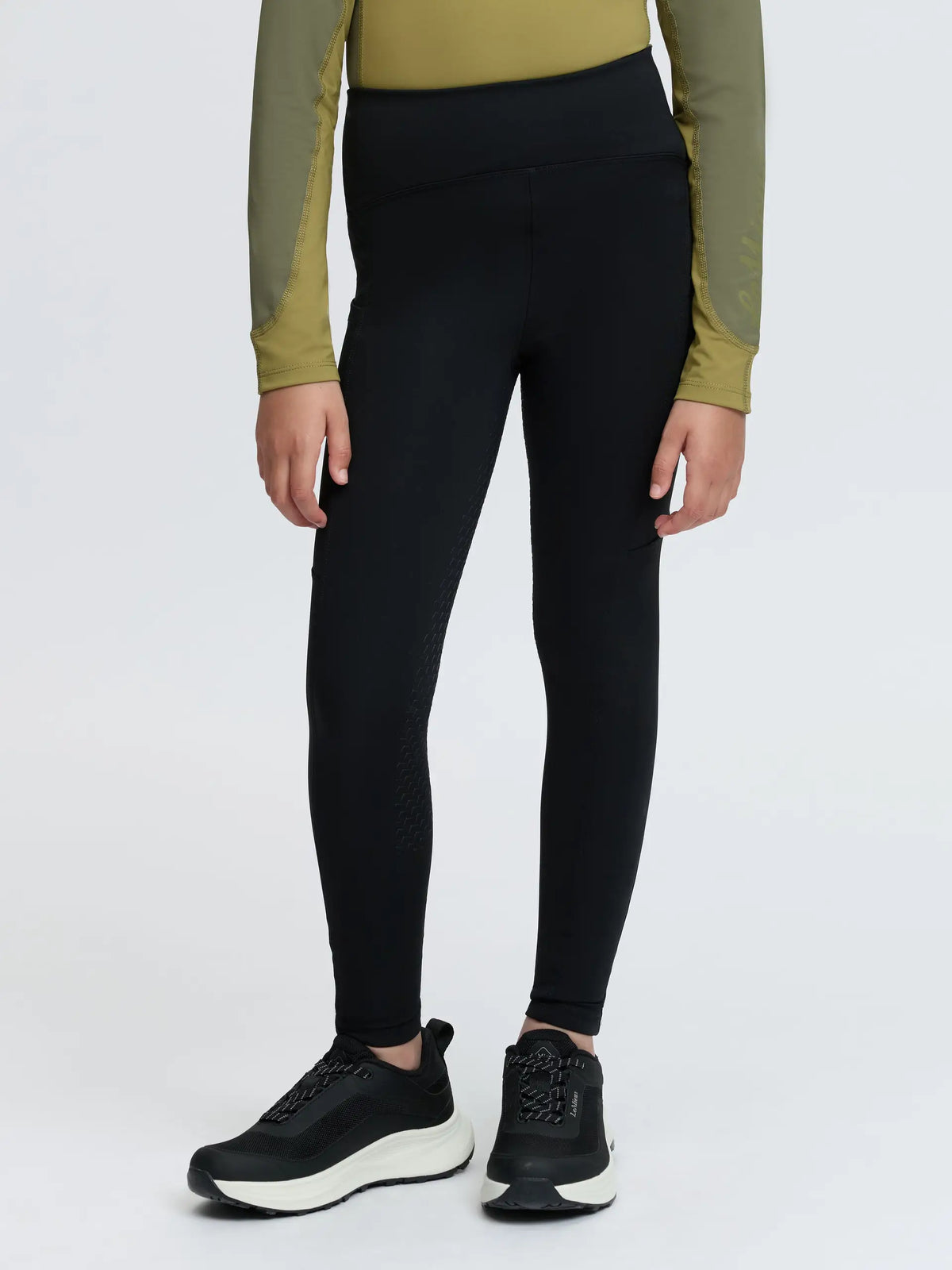 LeMieux Mini Nora Black Brushed Riding Leggings with Silicone Full Seat