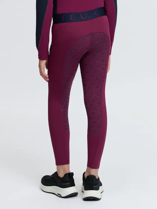 LeMieux Mini Pull On Breeches Blackberry with full seat silicone grip