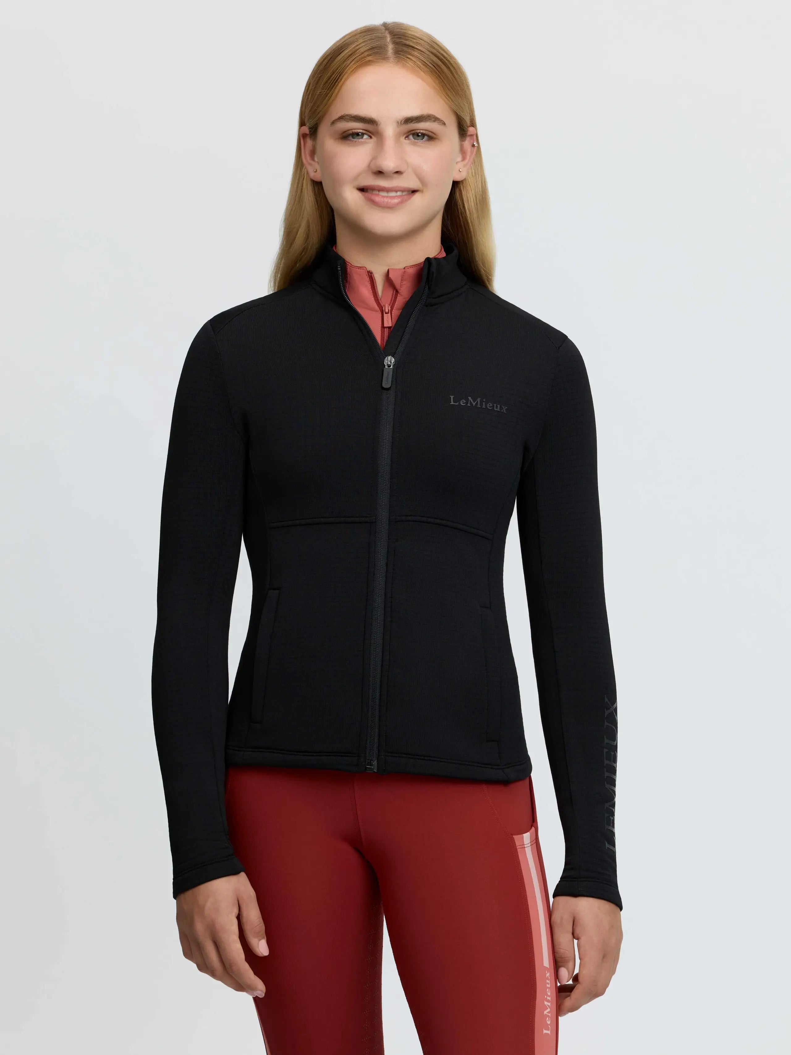 LeMieux Young Rider Bethany Zip Through Mid Layer Black