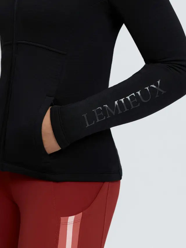 LeMieux Young Rider Bethany Zip Through Mid Layer Black