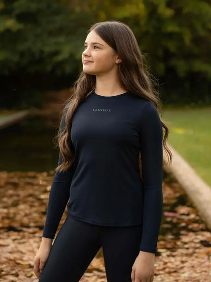 LeMieux Young Rider Hybrid Sports Top Navy