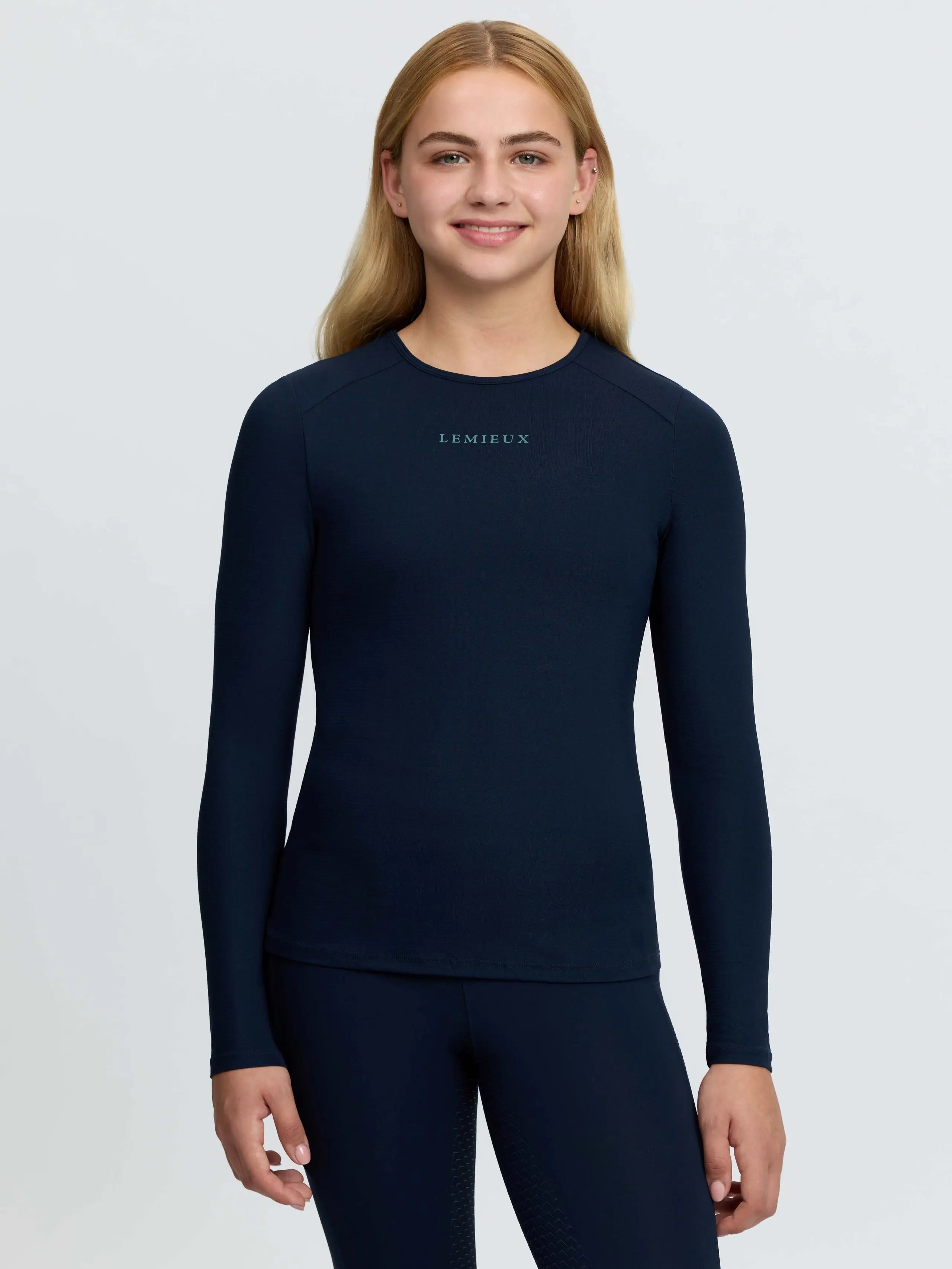 LeMieux Young Rider Hybrid Sports Top Navy