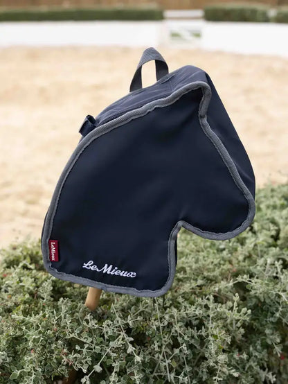 LeMieux Mini Hobby Horse Carry Bag Navy - Smart backpack for equestrian toys