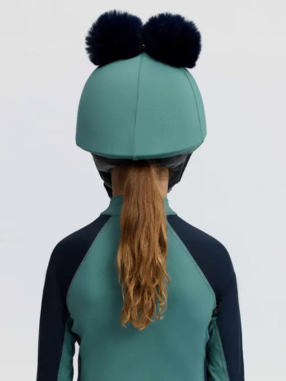 LeMieux Mini Double Pom Hat Silk Navy/Aloe