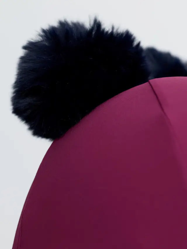 LeMieux Mini Double Pom Hat Silk Blackberry