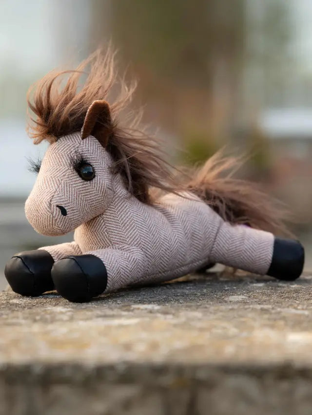 LeMieux Tiny Beanie Pony Rosie plush toy - soft, collectible stuffed horse with floppy legs