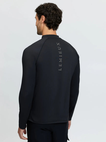 LeMieux Men's Black Quarter Zip Base Layer
