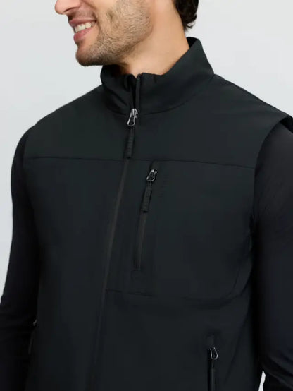 LEMIEX Mens Midweight Insulated Gilet in Black - Water Resistant Outdoor Vest