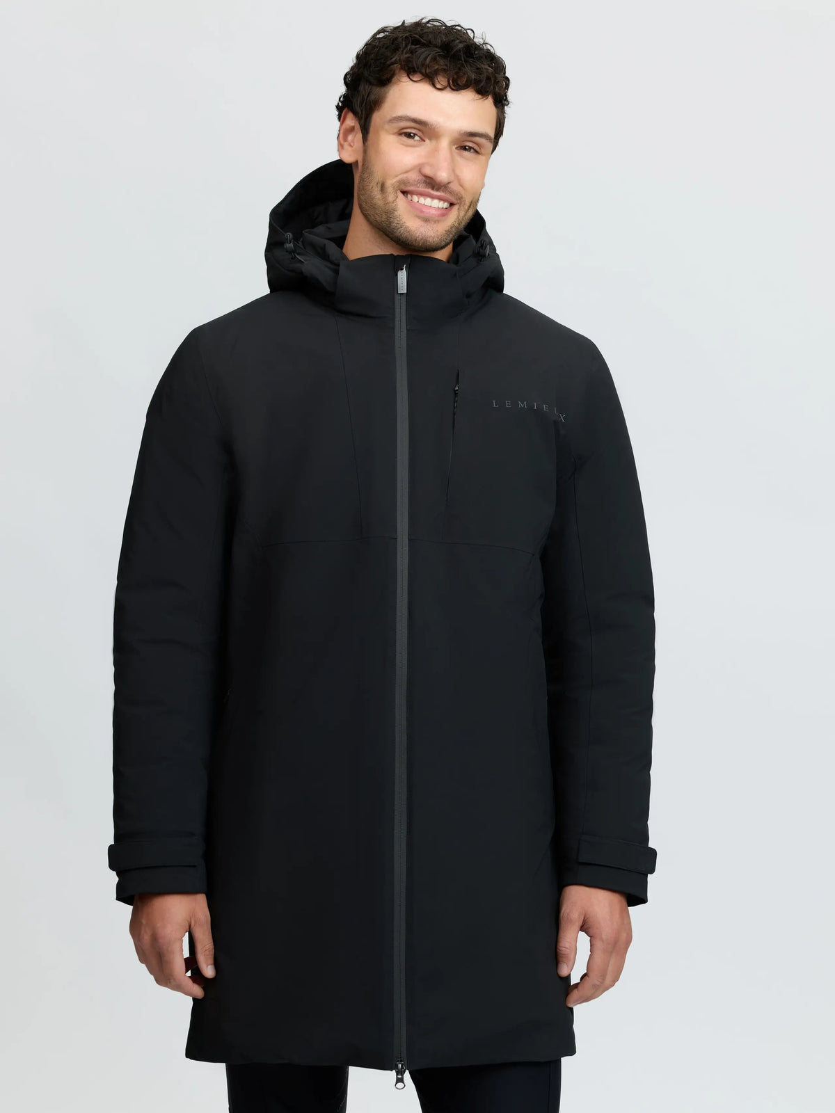 LEMIEUX Mens Black Waterproof Longline Training Riding Coat