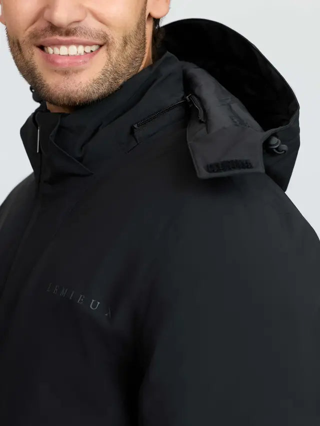 Lemieux Men's Black Waterproof Longline Training Riding Coat