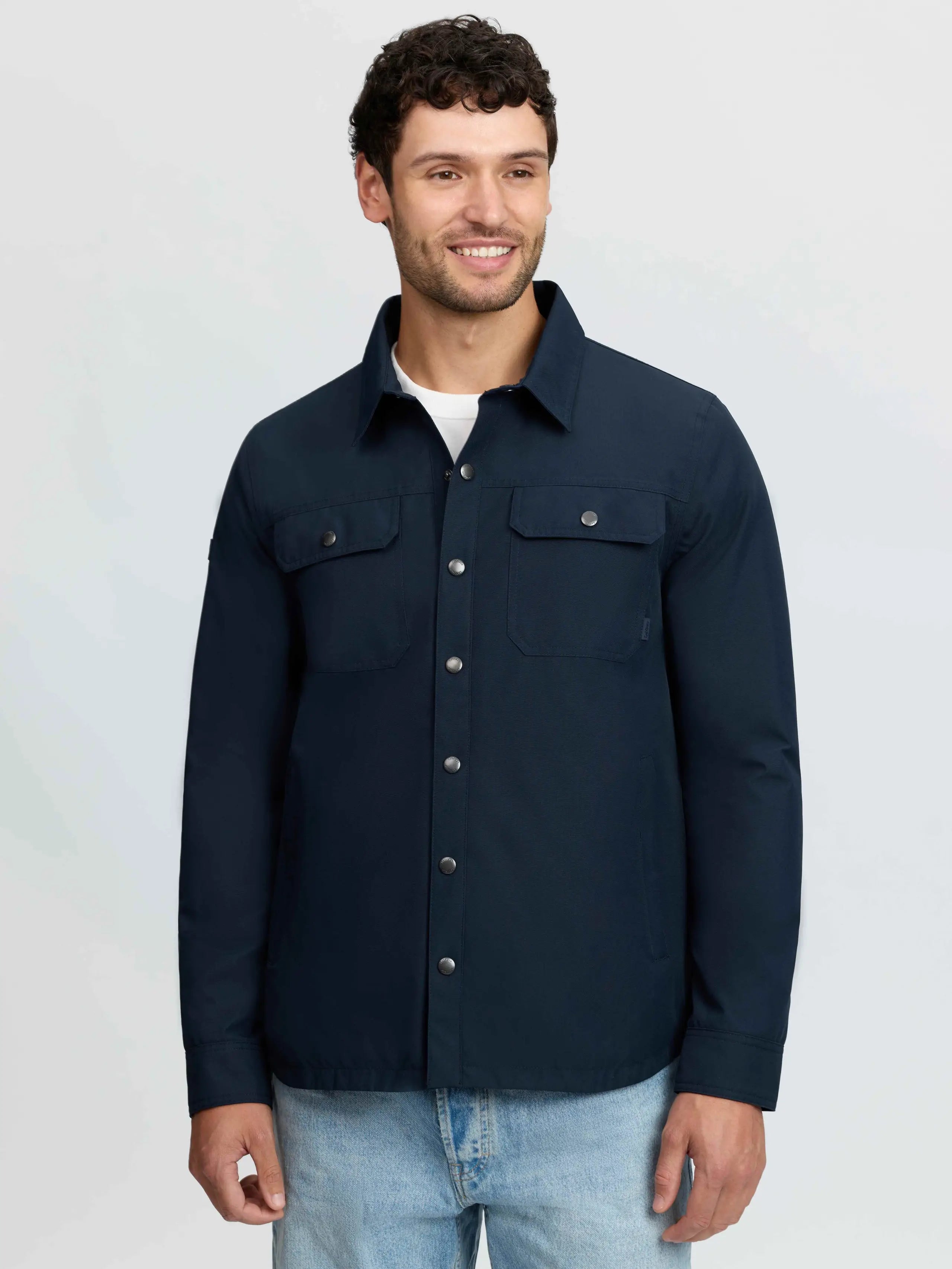 LEMIEX Men's Navy Showerproof Shacket | Equiflair - Stylish workwear inspired jacket