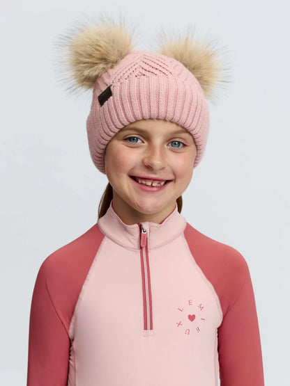 LeMieux Mini Double Pom Beanie Petal