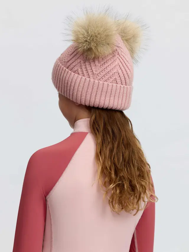 LeMieux Mini Double Pom Beanie Petal