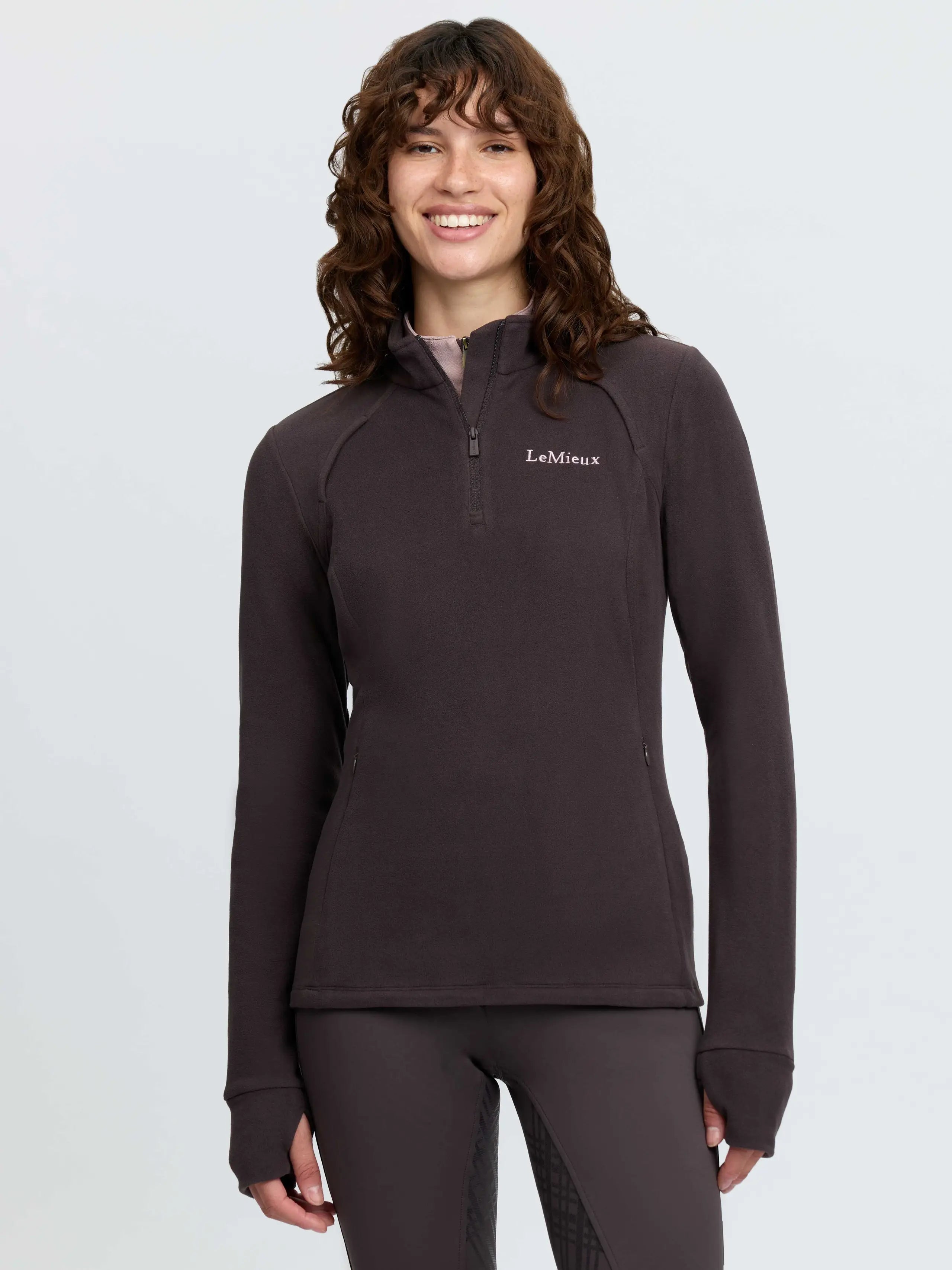 LeMieux Frances Quarter Zip Fleece Cocoa