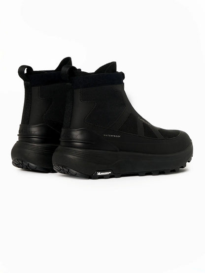 LeMieux Cavara black high top waterproof trainers with Michelin sole and front zipper