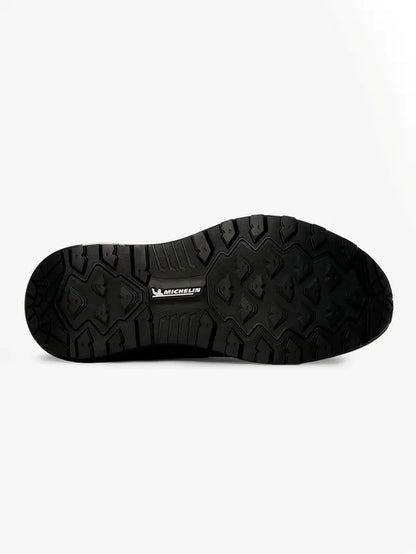 Michelin sole of black LEMIEUX CAVARA high top waterproof yard trainers for grip & stability