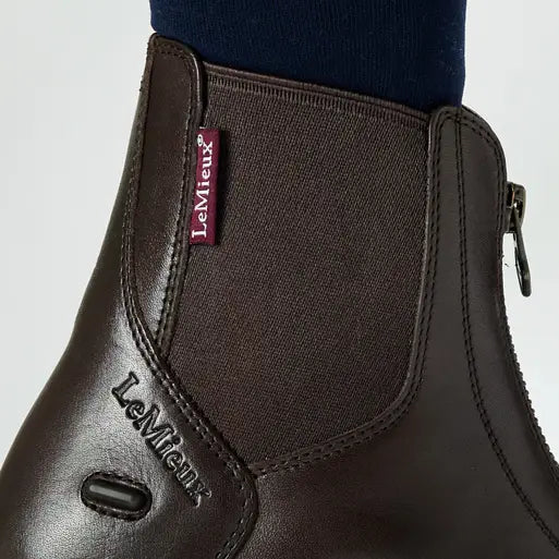 LeMieux Junior Brown Zip Paddock Boot: Stylish & Comfortable Riding Boot for Young Equestrians
