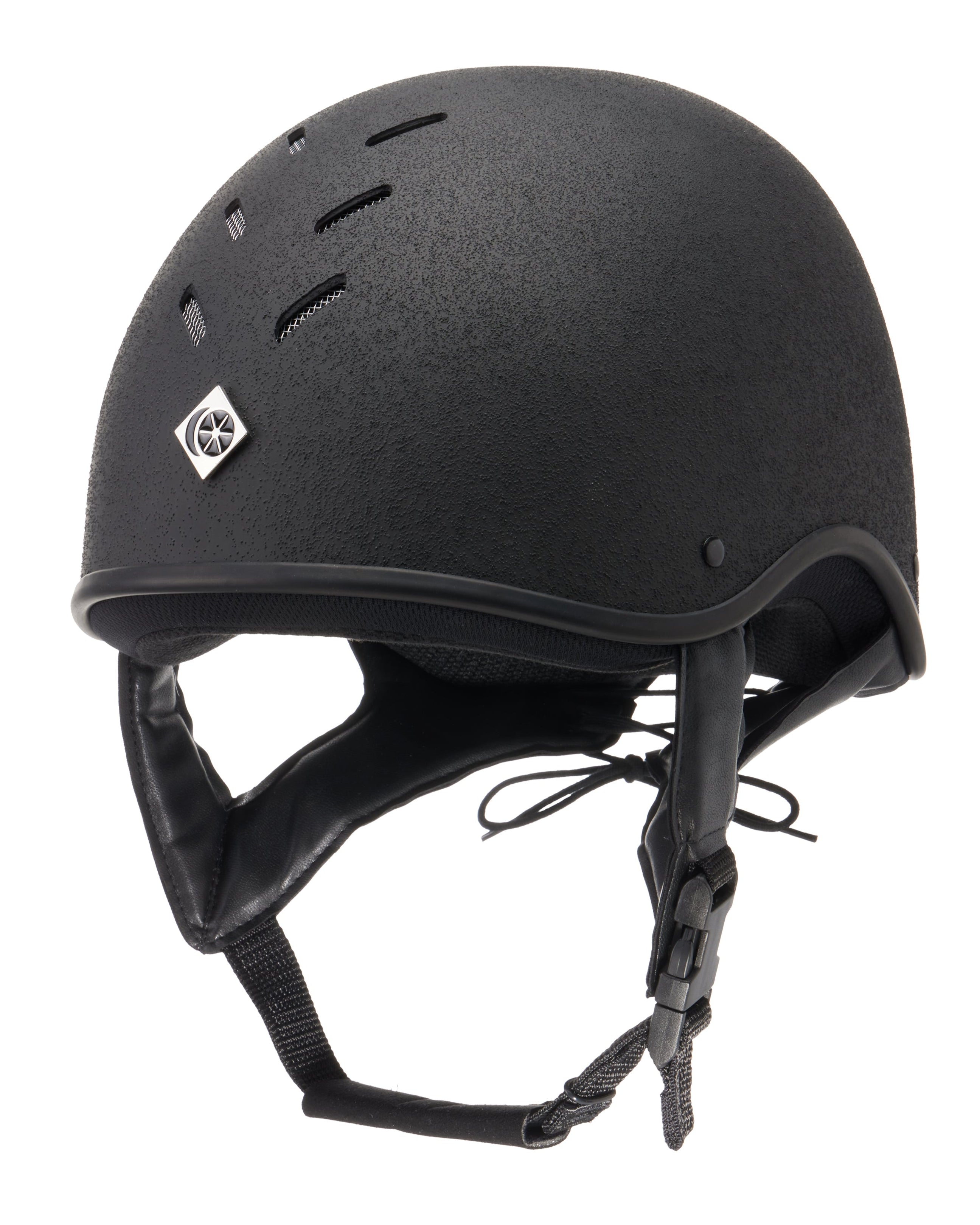 Charles Owen JS1 Pro Jockey Skull Black Riding Helmet - Equiflair
