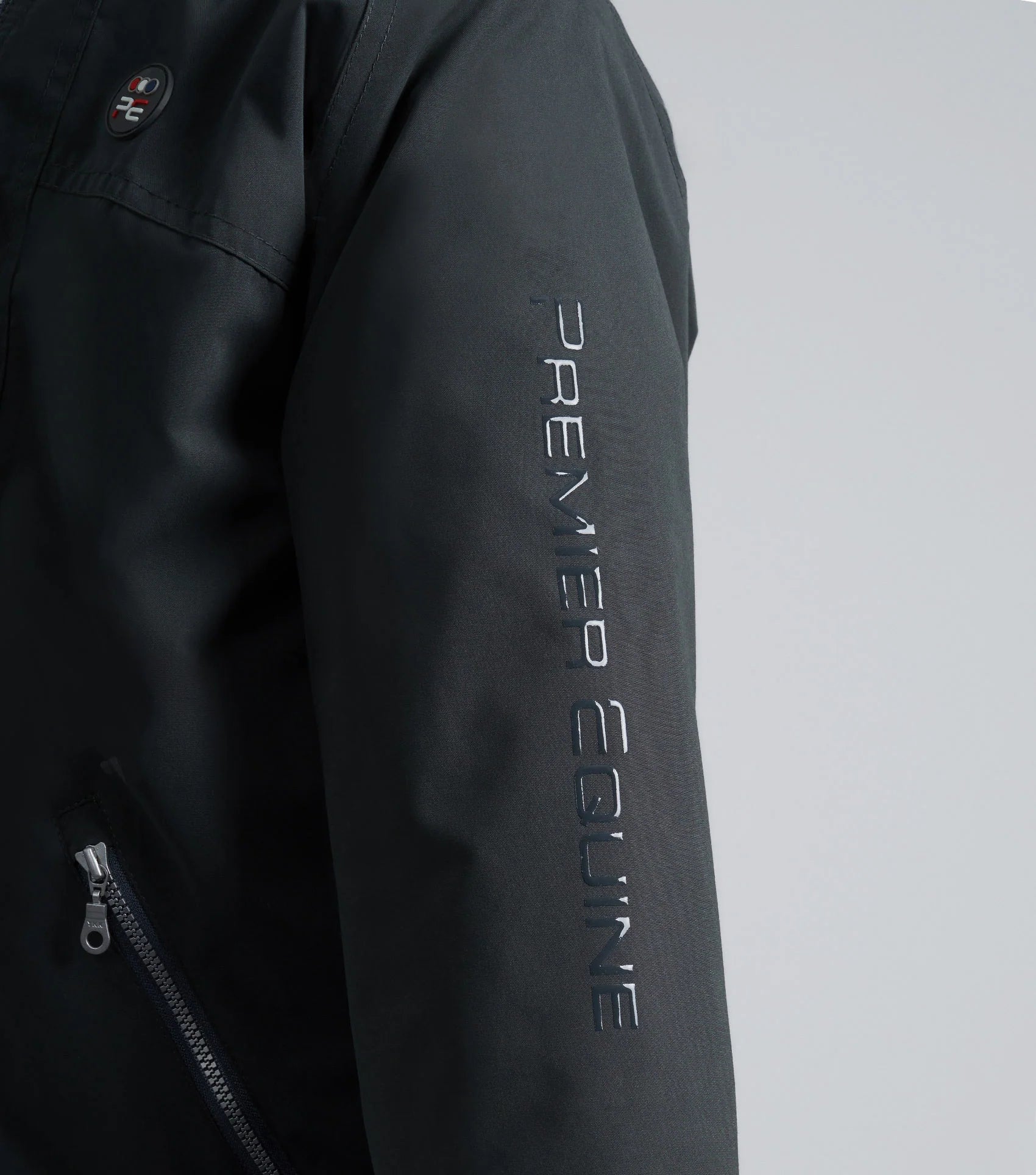 Premier Equine Junior Pro Rider Riding Jacket - Anthracite Grey, Waterproof Equestrian Apparel