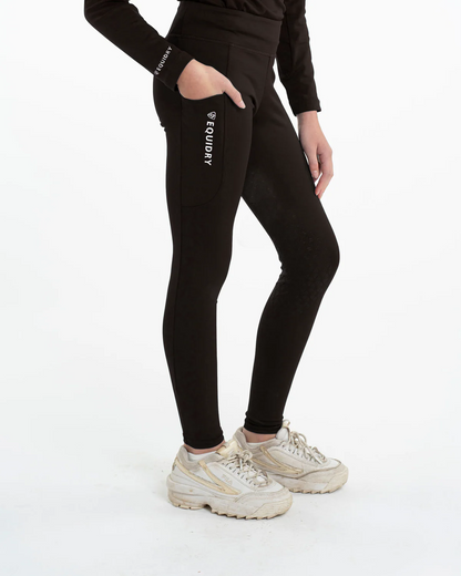 EQUIDRY Water Repellent Leggings Children's Brown/White - Riding Legwear Clothing location-109746323830-outofstock 5-6 years