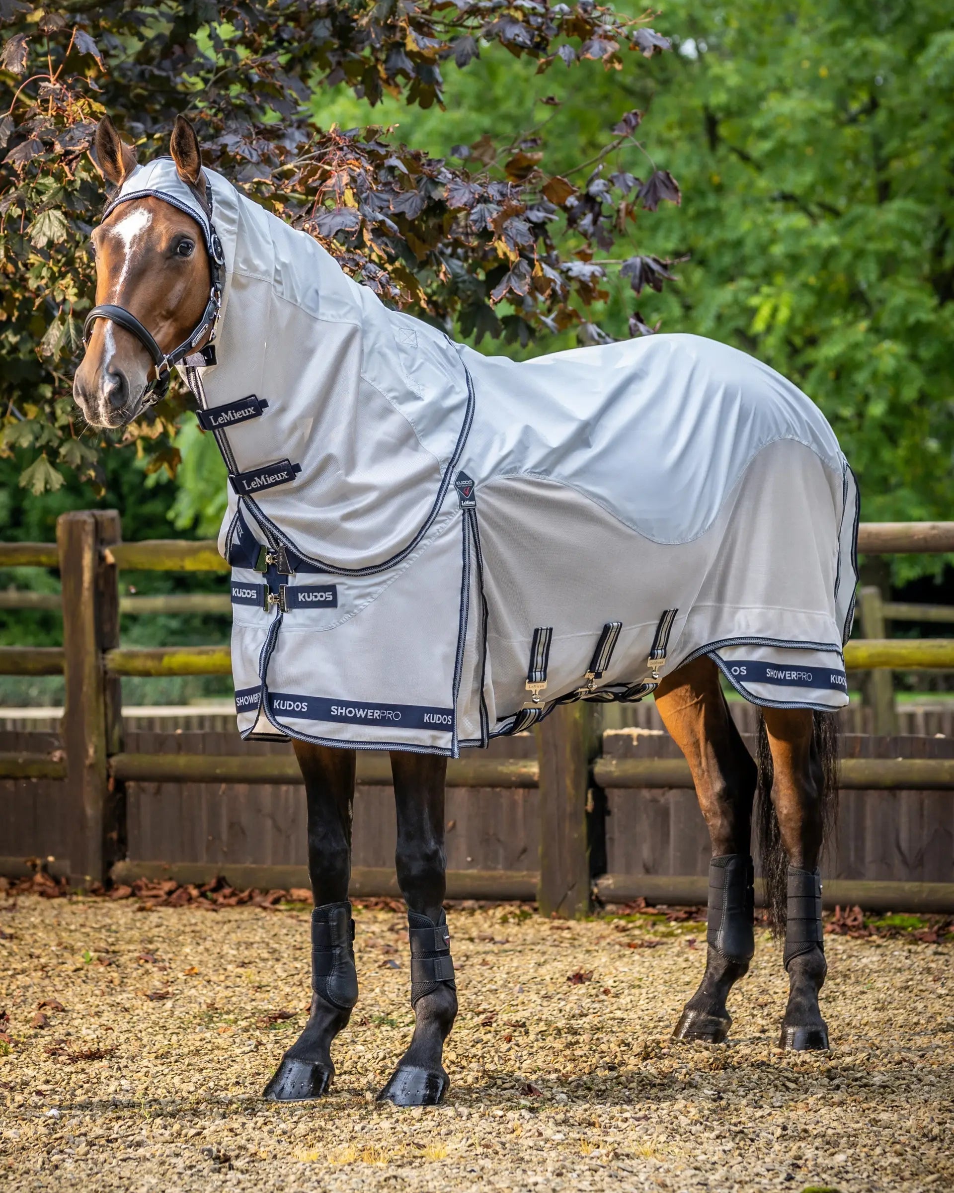 LeMieux Kudos Shower Pro Waterproof Fly Rug Grey