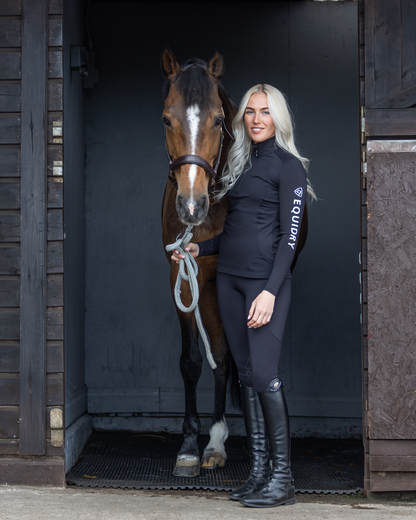 EQUIDRY Women's Water Repellent Base Layer Black/White