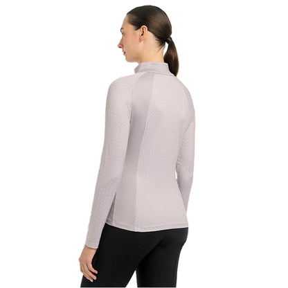 LEMIEUX Faith Ash Base Layer Quarter Zip Long Sleeve Equestrian Riding Apparel Top Women's Activewear | Equiflair - 14