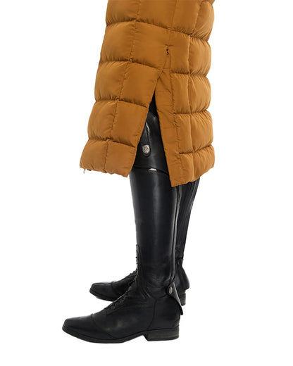 LeMieux Harper Longline Puffer Coat in Ginger - Ladies Winter Fashion, Warm & Stylish Riding Coat.