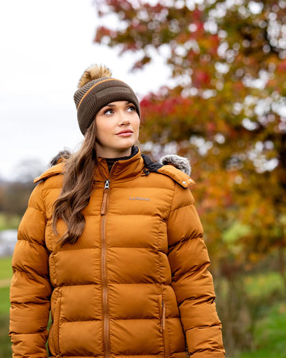 LeMieux Harper Longline Puffer Coat Ginger - Ladies Winter Fashion